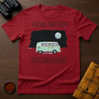 Social Battery Cat T-Shirt