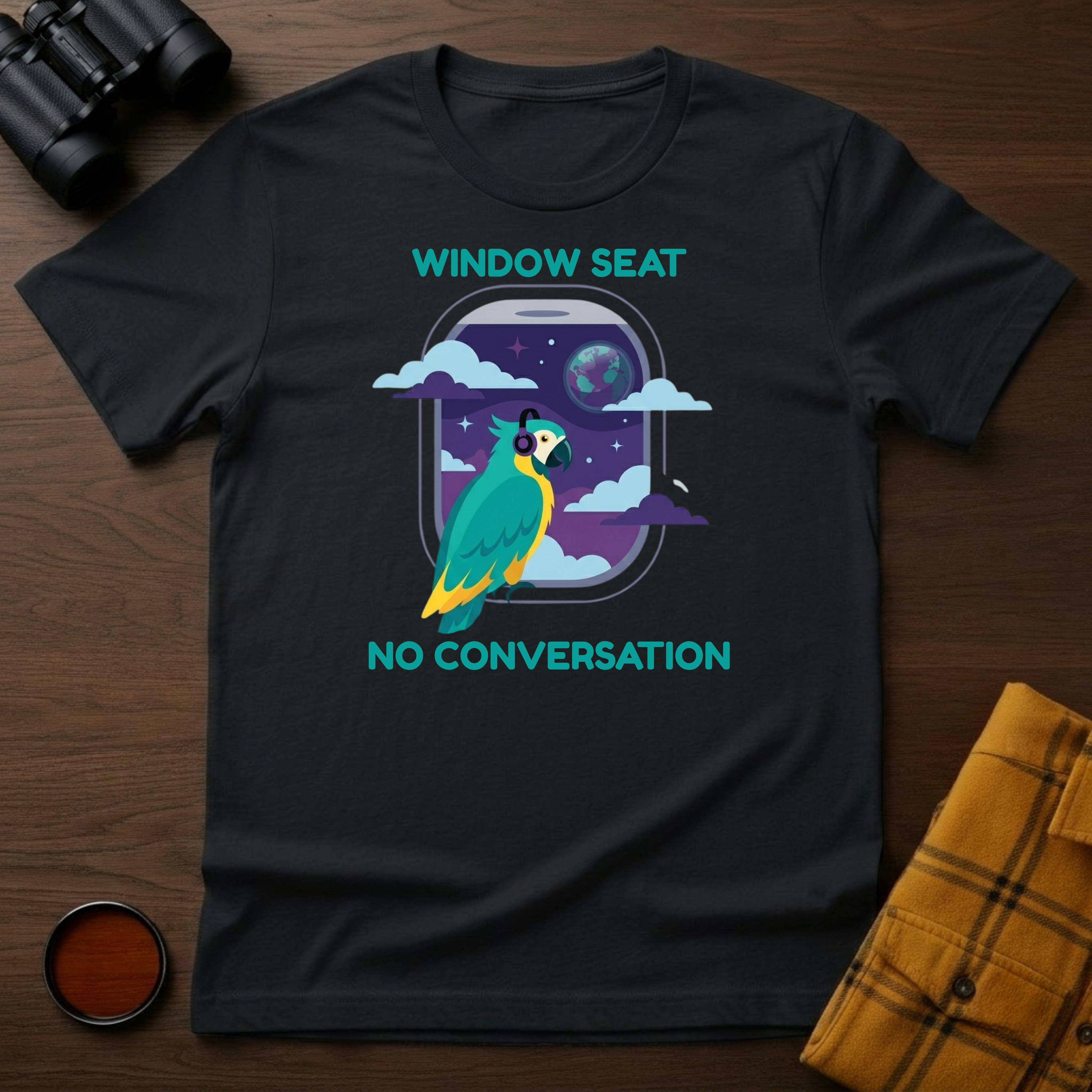 Window Seat Parrot T-Shirt