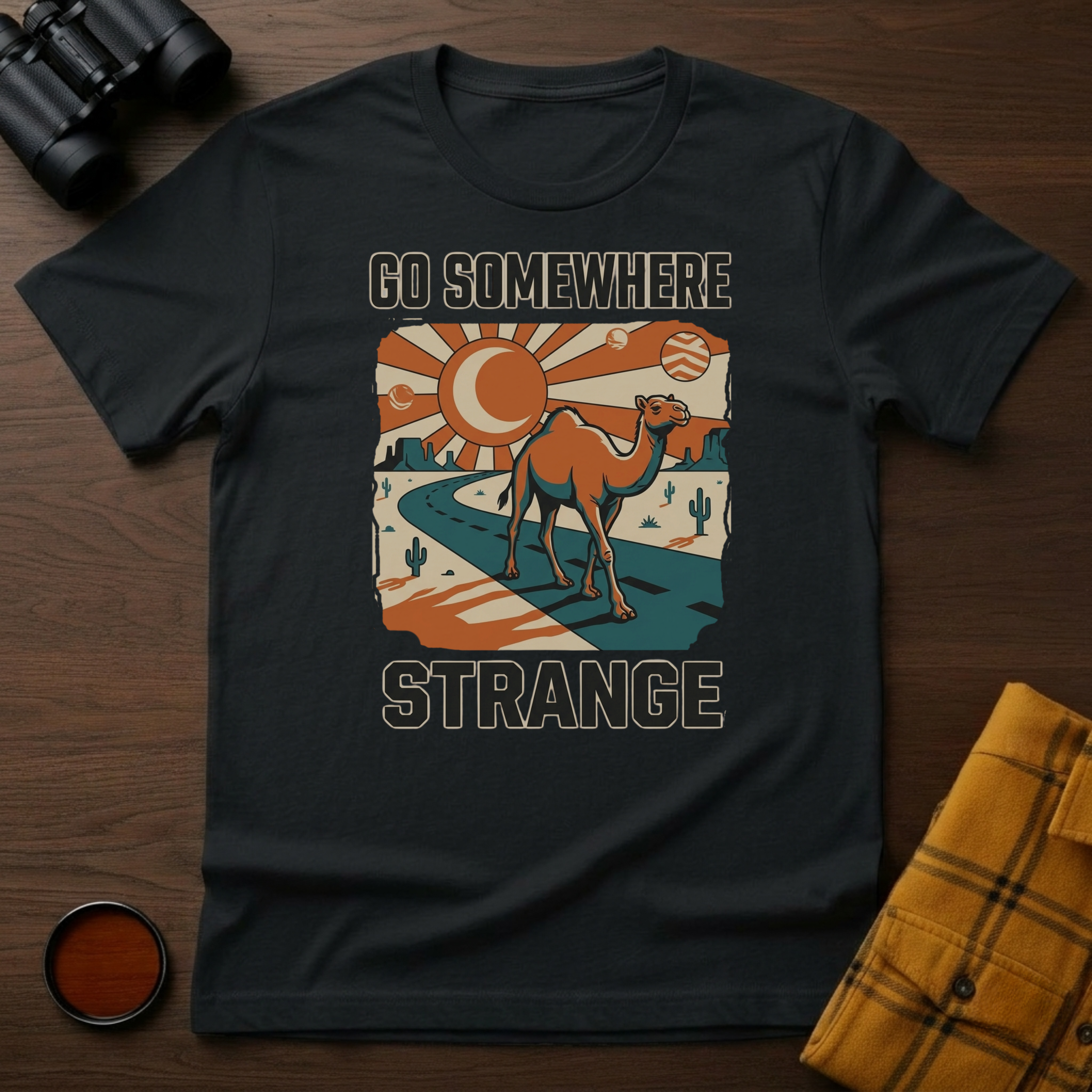 Go Somewhere Camel T-Shirt