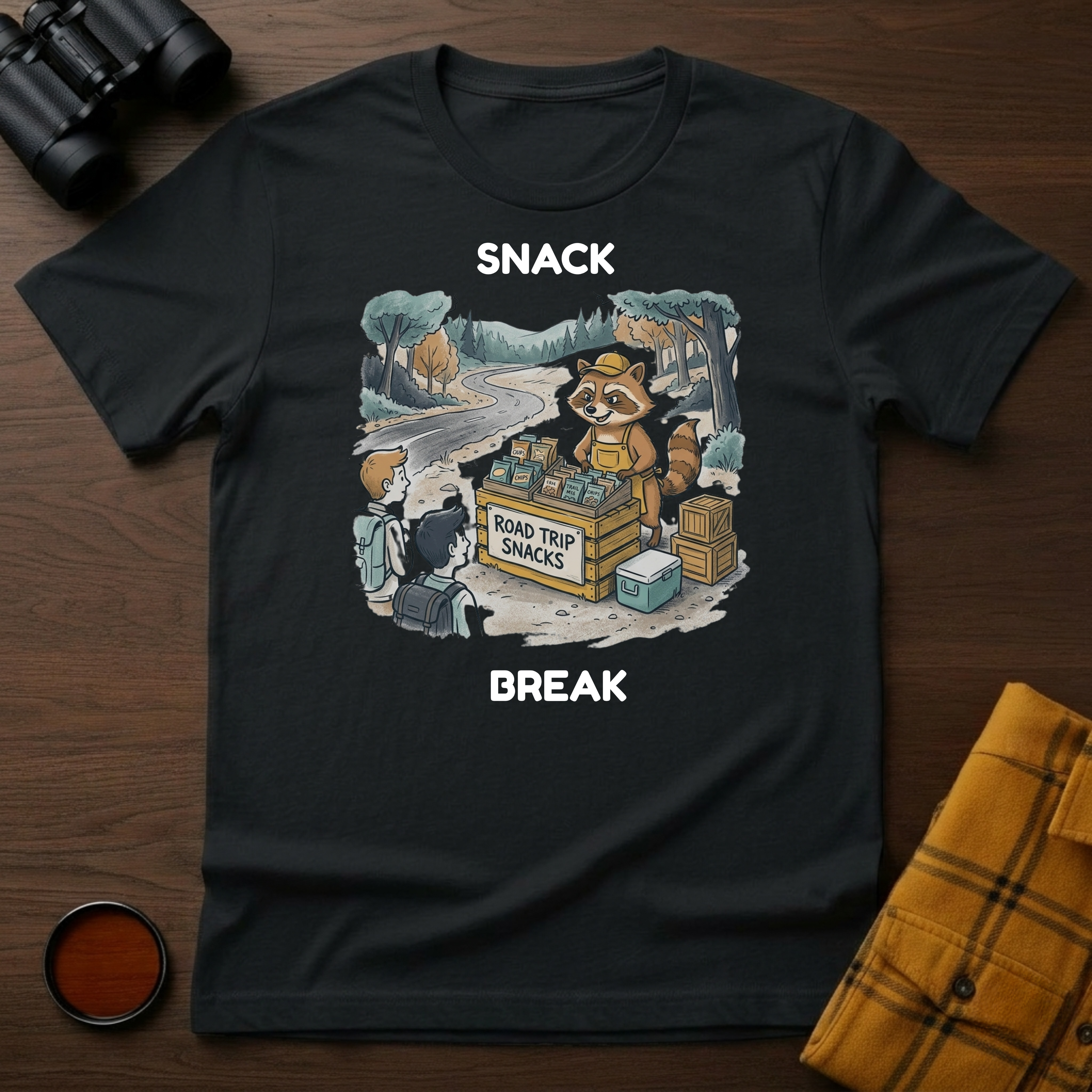 Roadtrip Snacks Raccoon T-Shirt