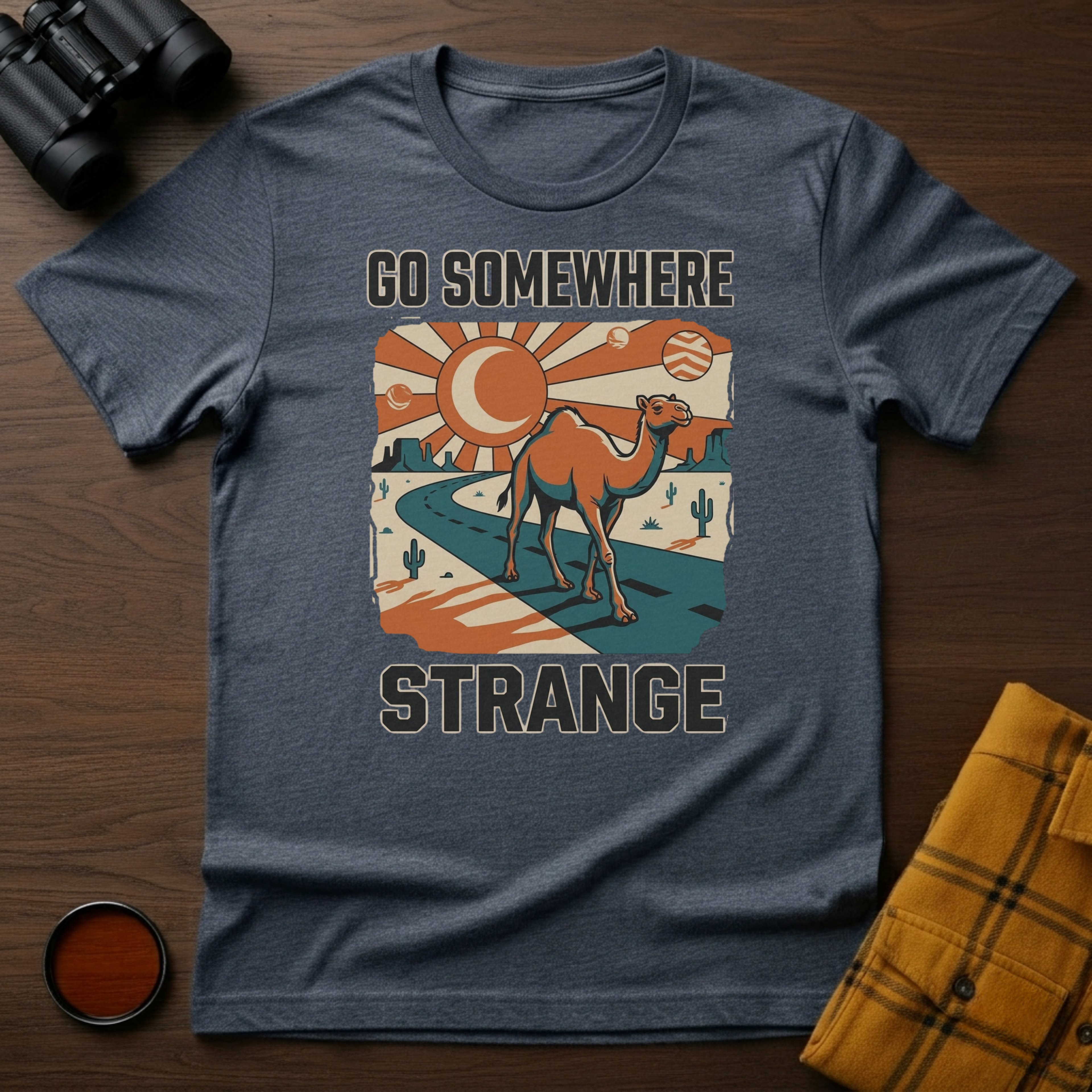 Go Somewhere Camel T-Shirt