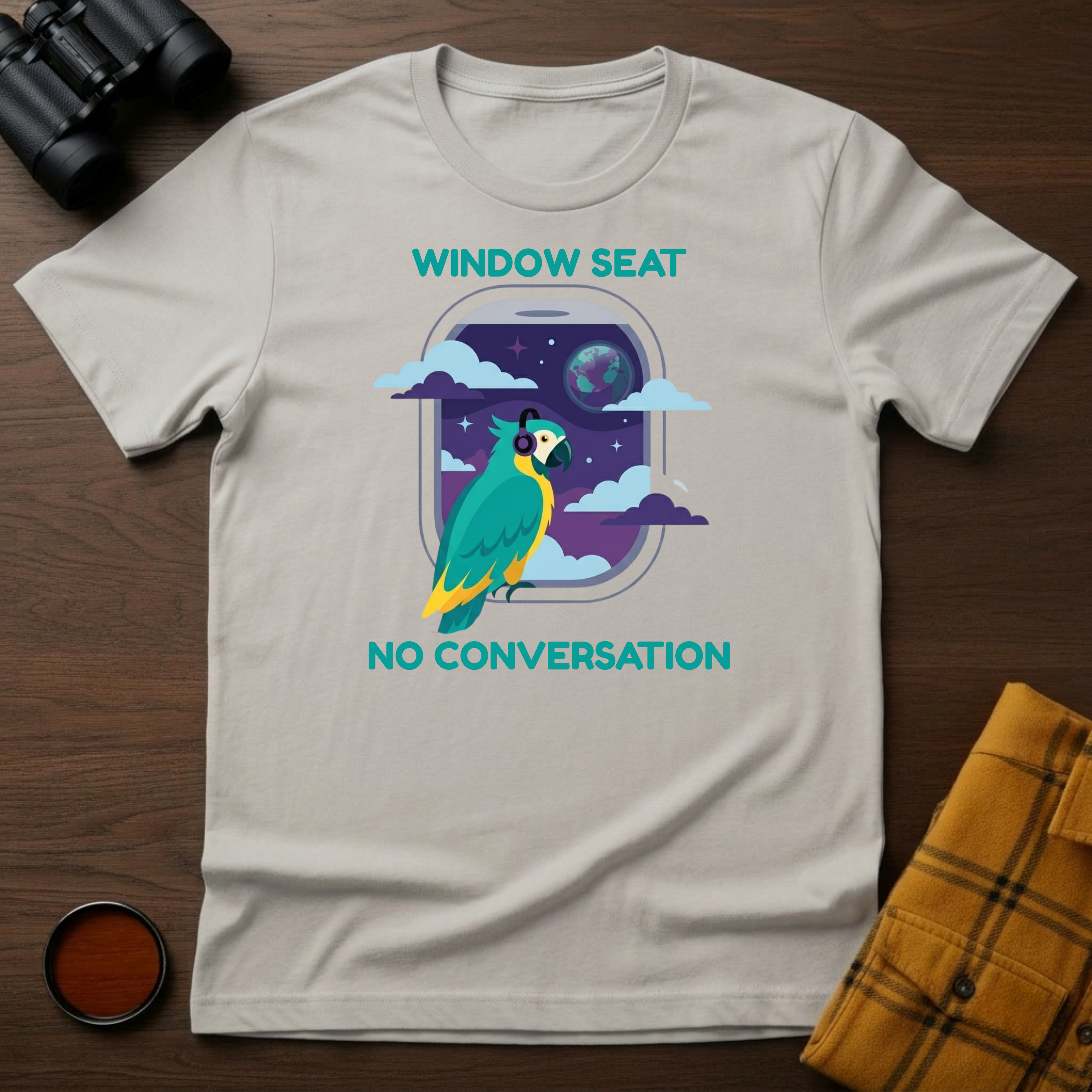 Window Seat Parrot T-Shirt
