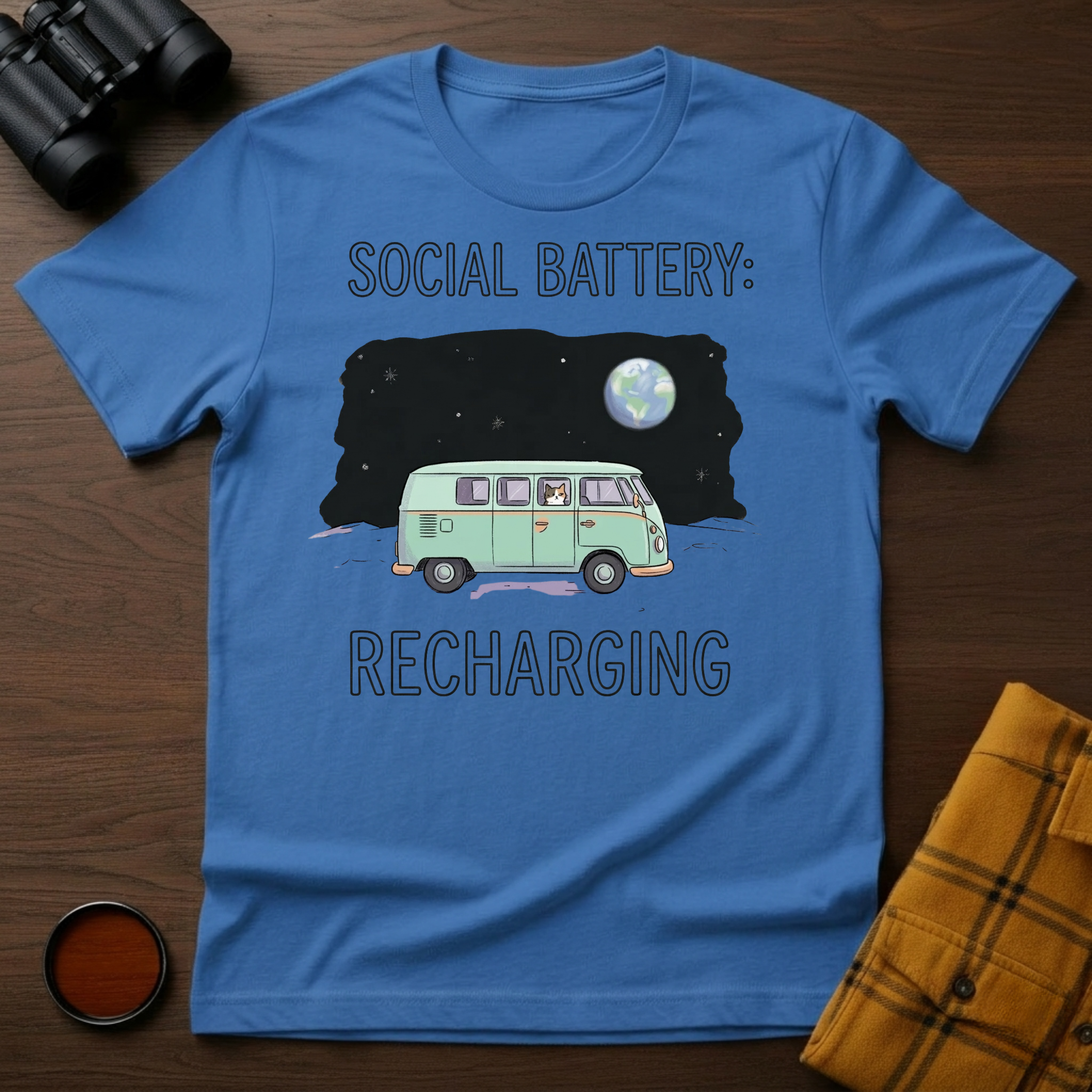 Social Battery Cat T-Shirt