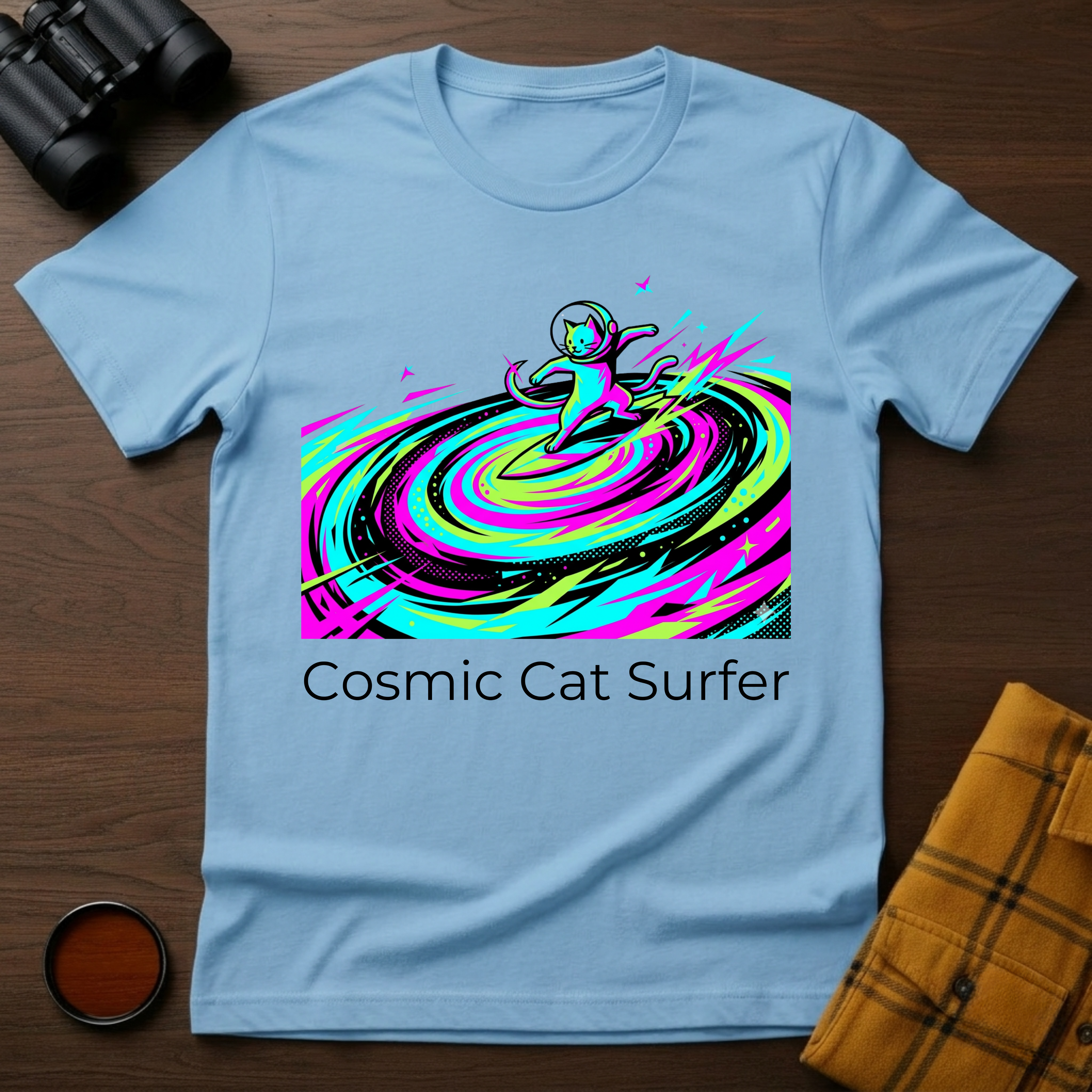 Cosmic Cat Surfer T-Shirt