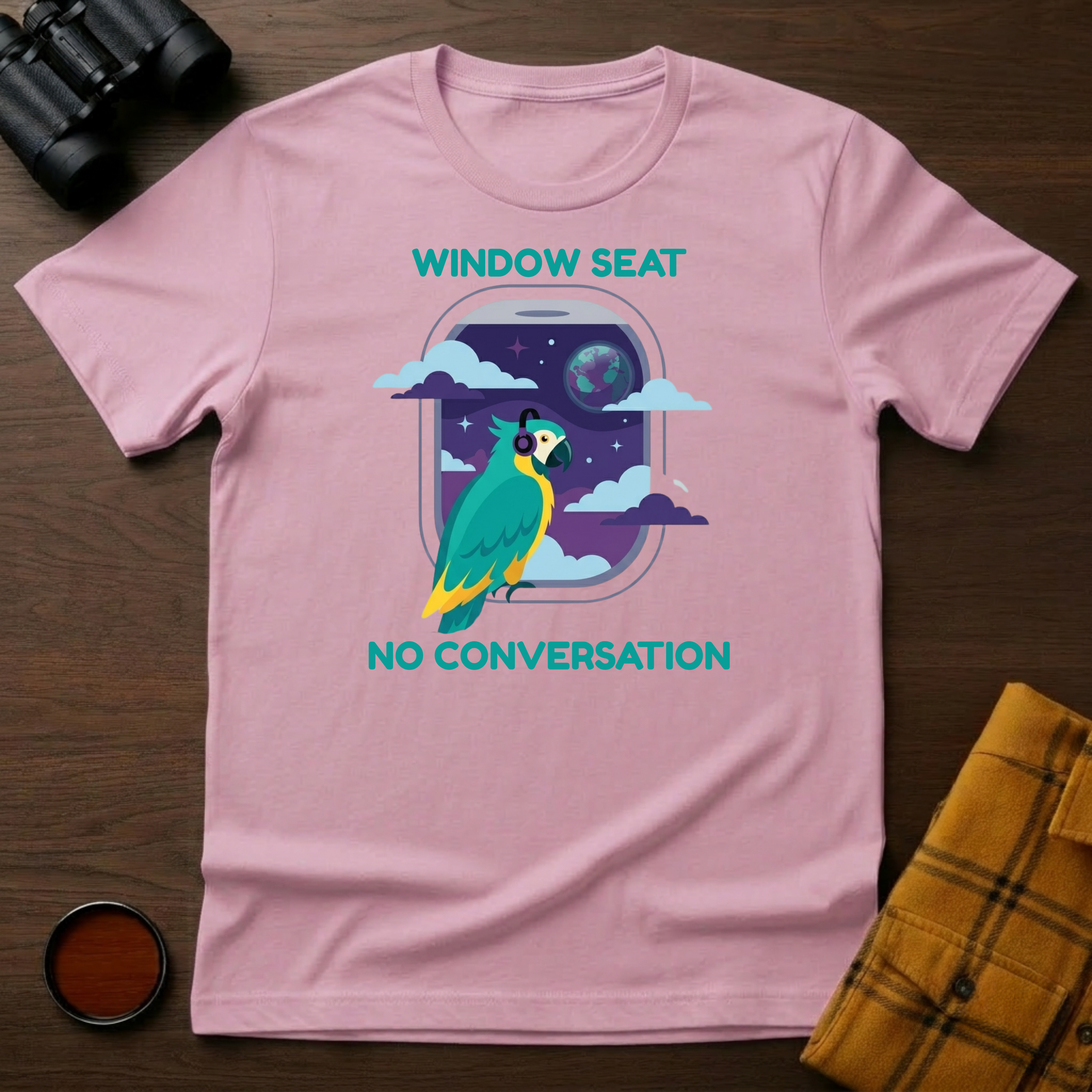 Window Seat Parrot T-Shirt