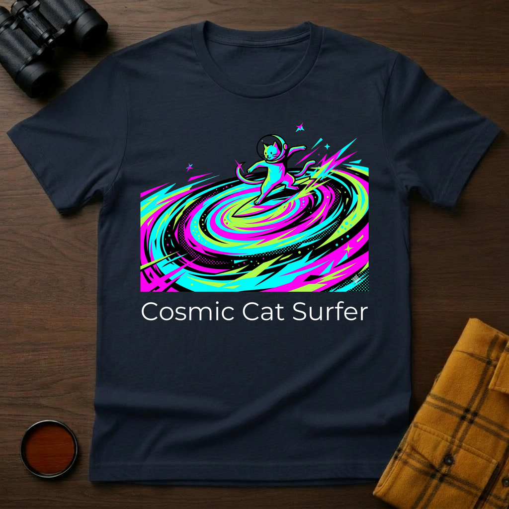 Cosmic Cat Surfer T-Shirt