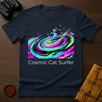 Cosmic Cat Surfer T-Shirt