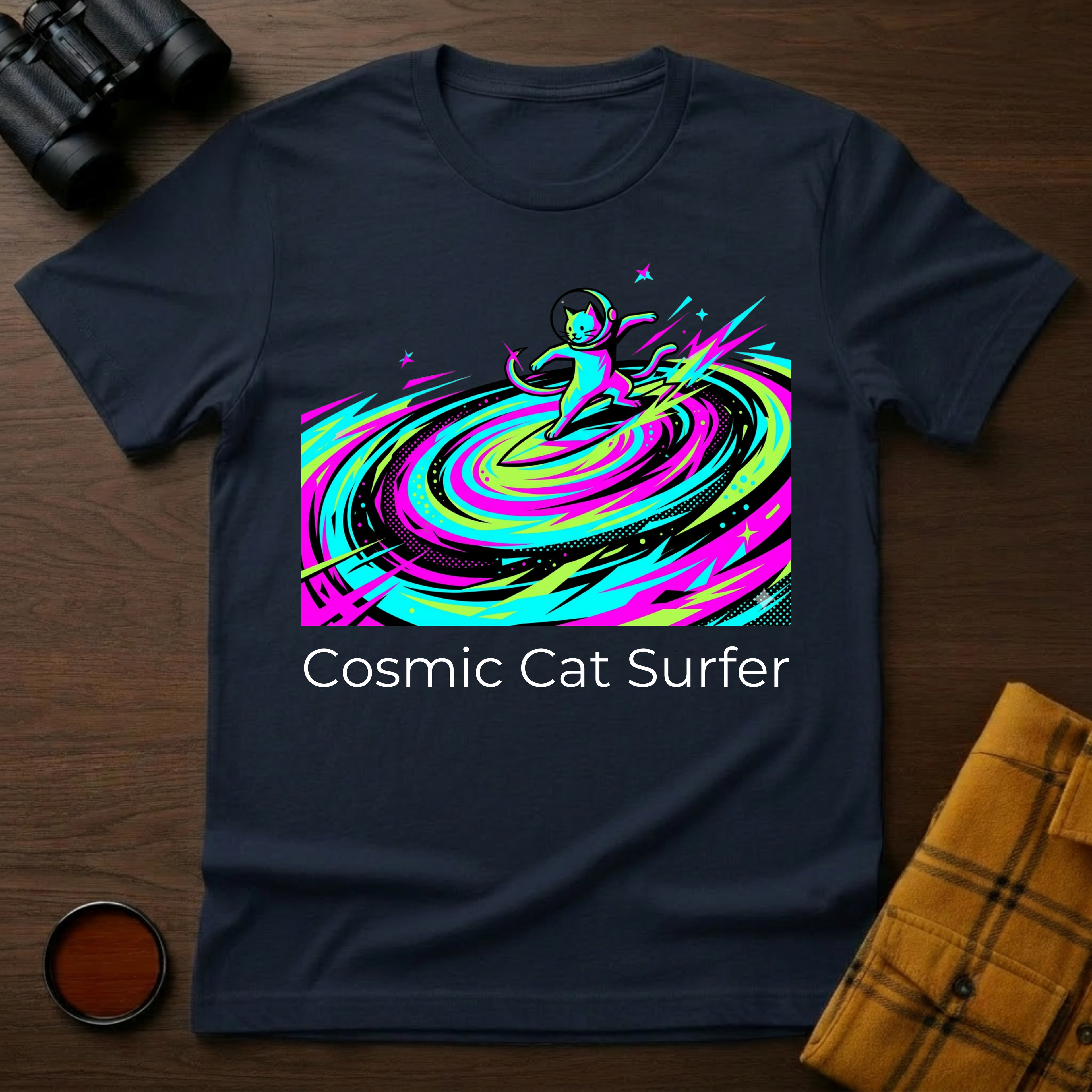 Cosmic Cat Surfer T-Shirt
