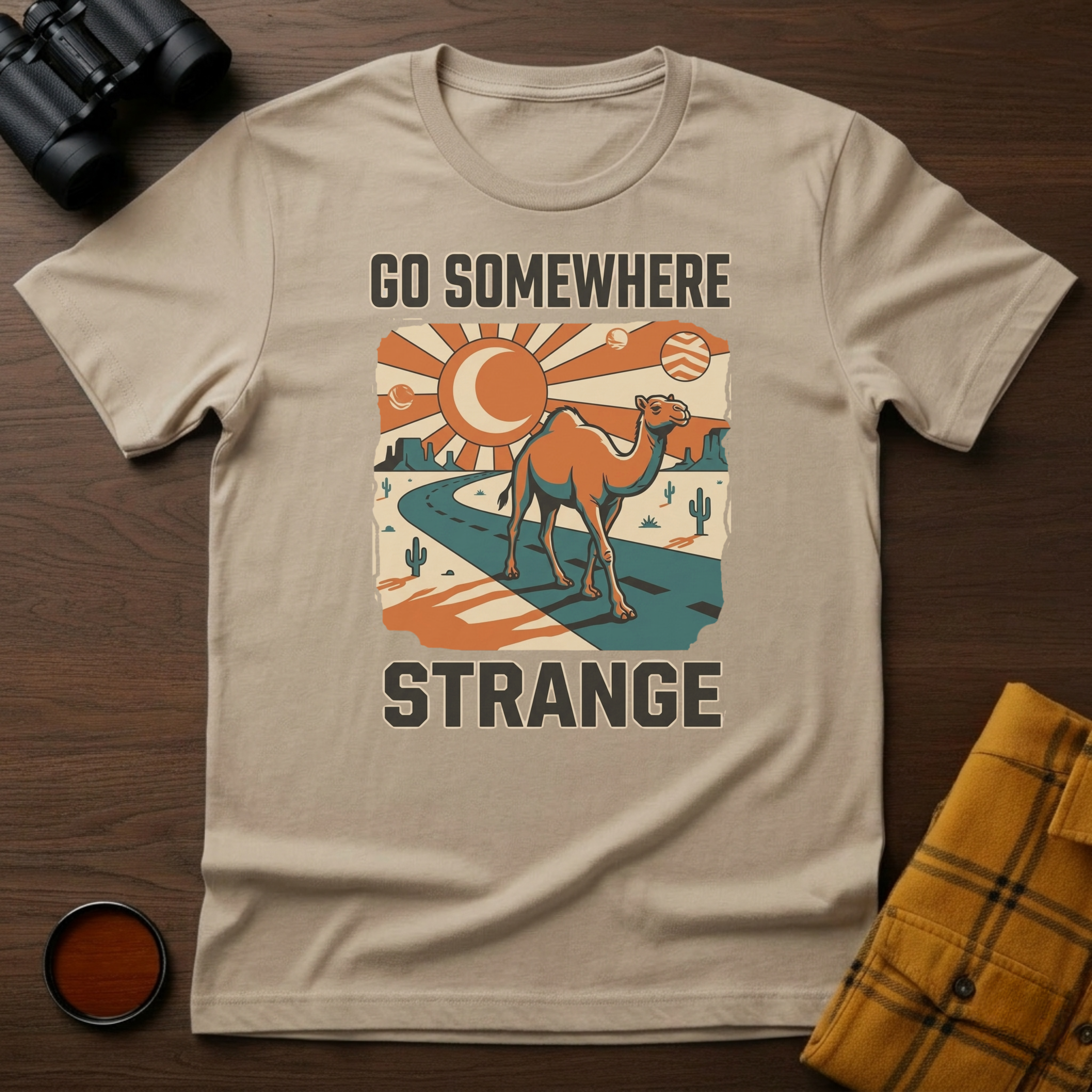 Go Somewhere Camel T-Shirt