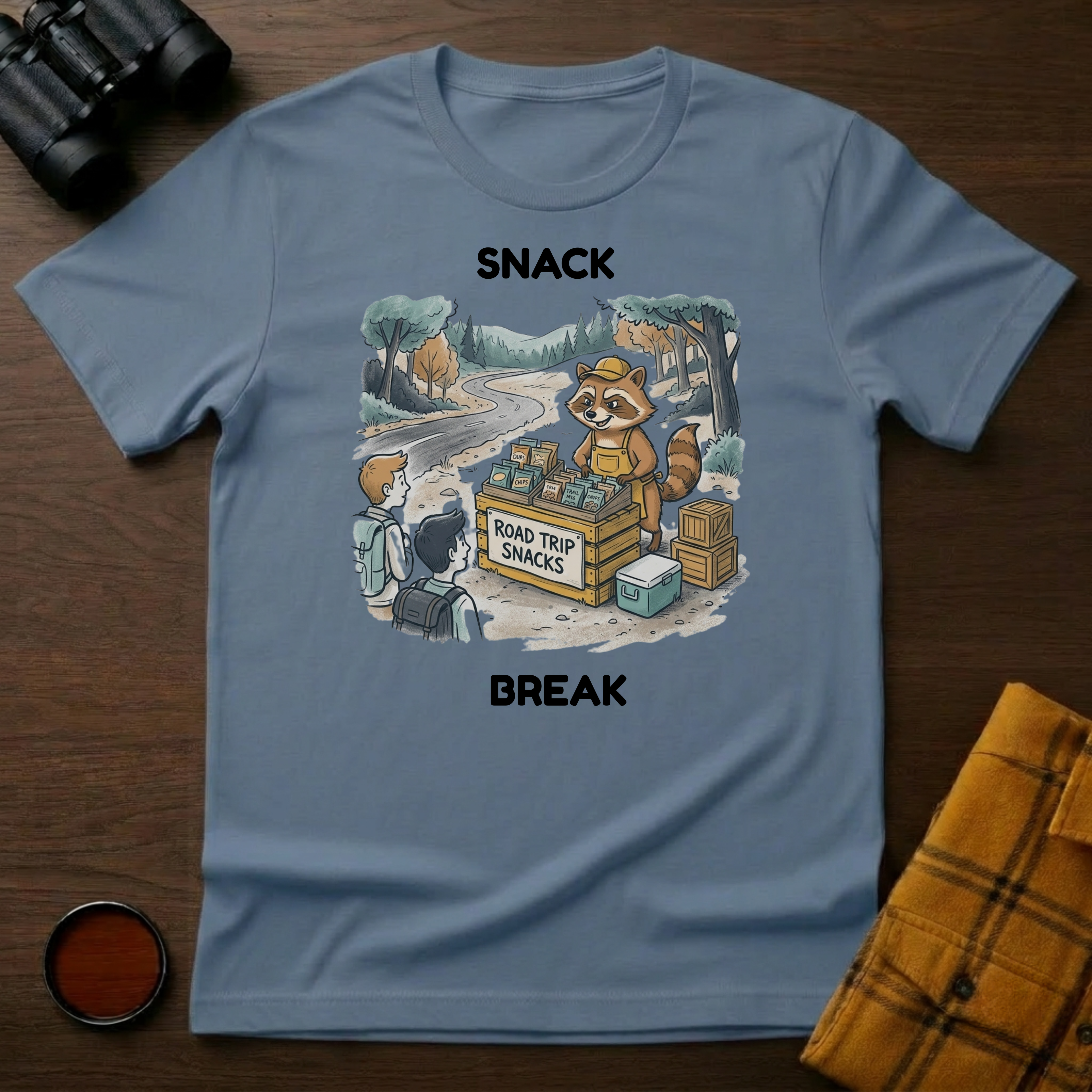 Roadtrip Snacks Raccoon T-Shirt