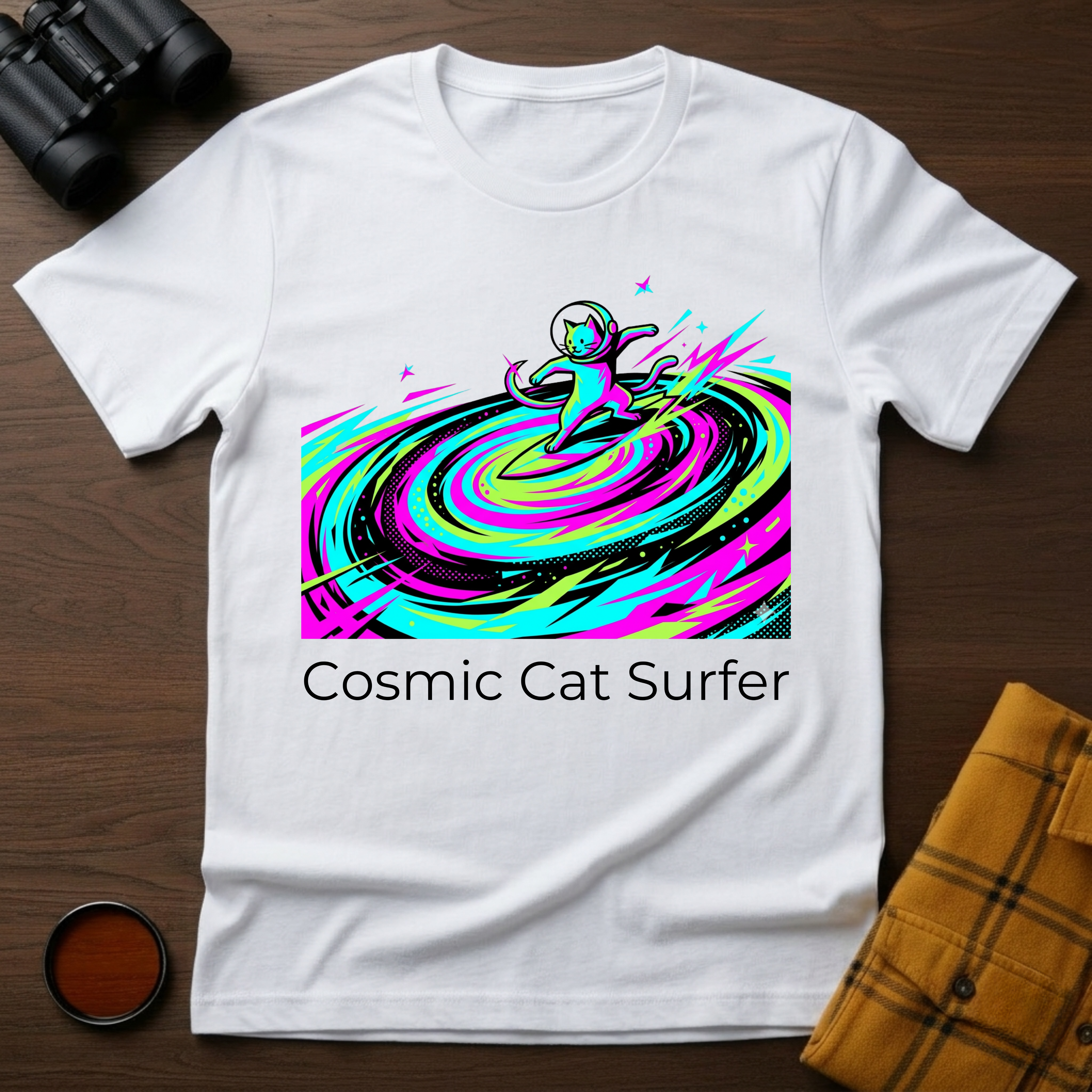 Cosmic Cat Surfer T-Shirt