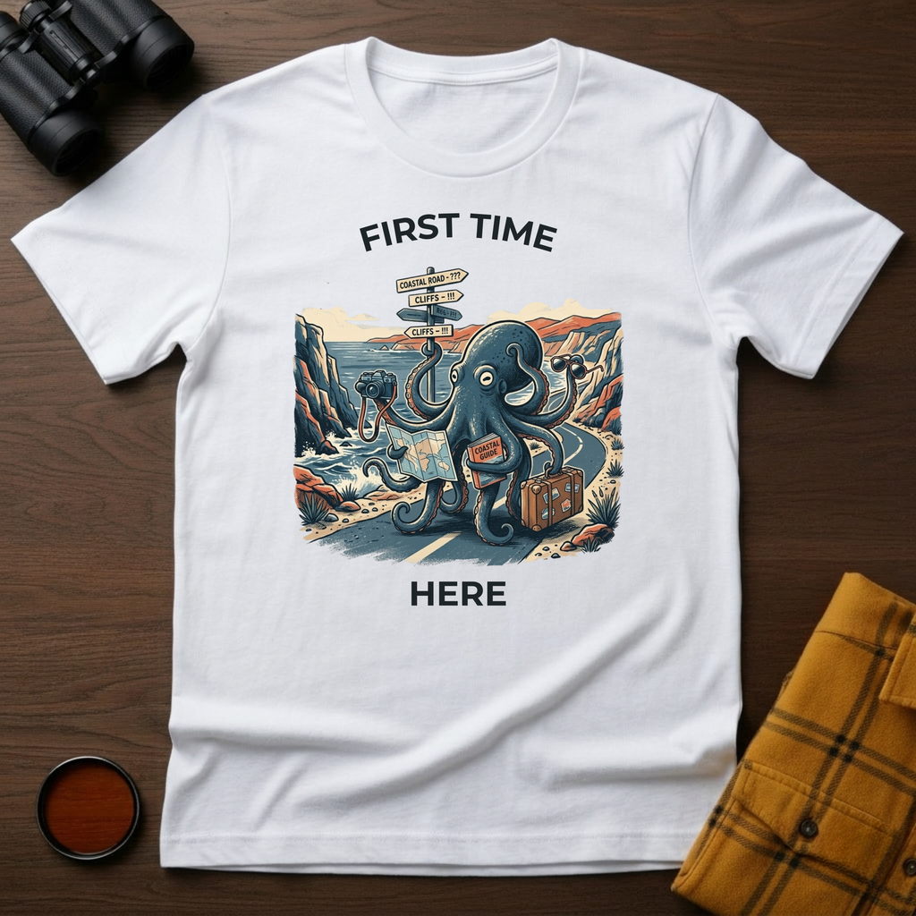 First Time Here Octopus T-Shirt
