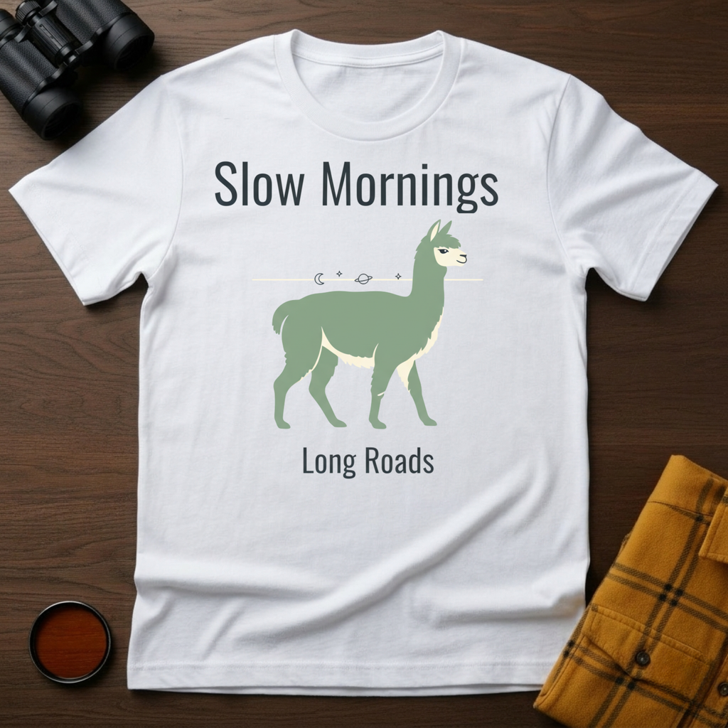 Slow Mornings Llama T-Shirt