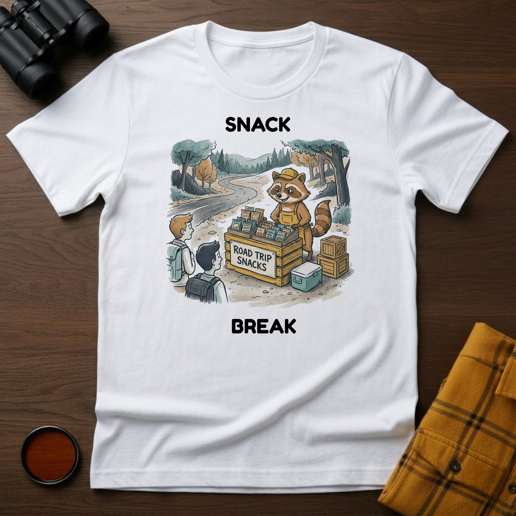 Roadtrip Snacks Raccoon T-Shirt